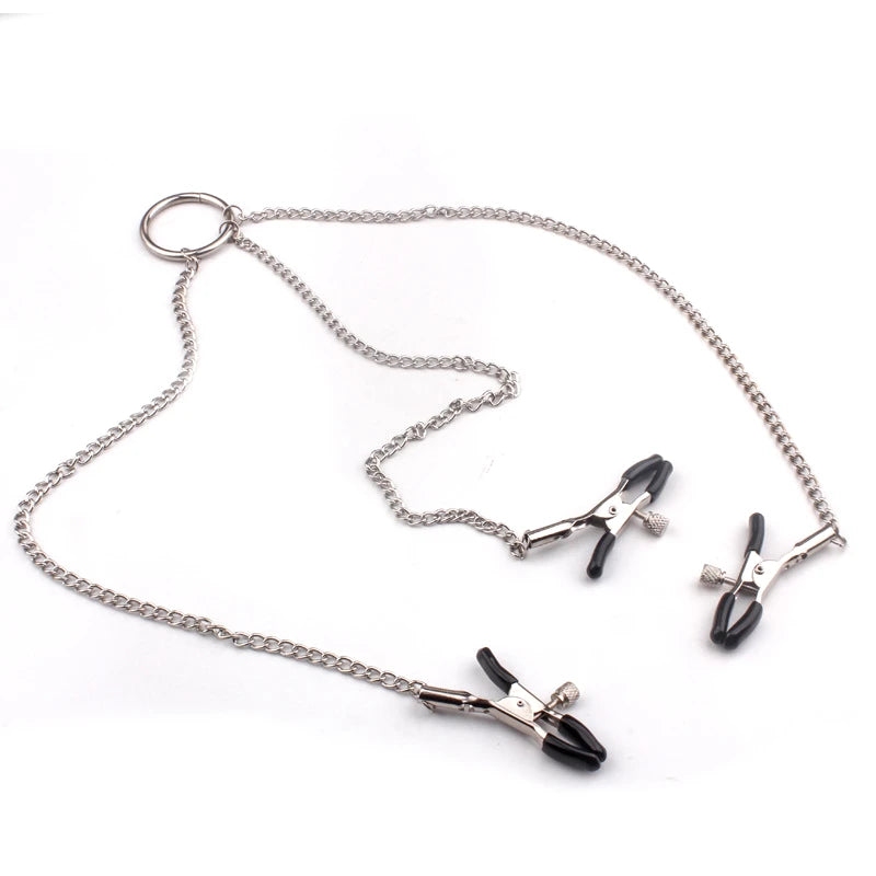 Pinces à Mamelons & Stimulateur Clitoris BDSM – Accessoires Adultes