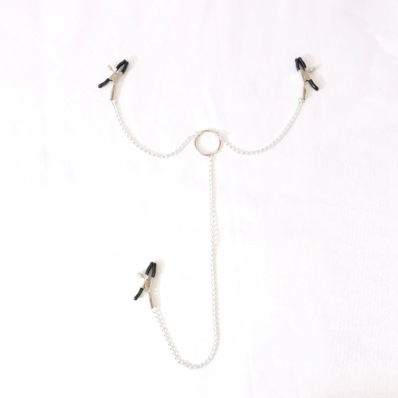 Pinces à Mamelons & Stimulateur Clitoris BDSM – Accessoires Adultes