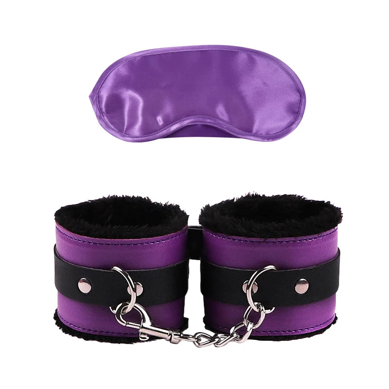 Kit Bondage Cuir & Plumes pour Femmes – Accessoires Érotiques