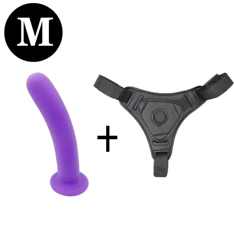 Strapon Harnais avec Gode – Violet & Noir | Jouet Adulte Couple & Lesbien