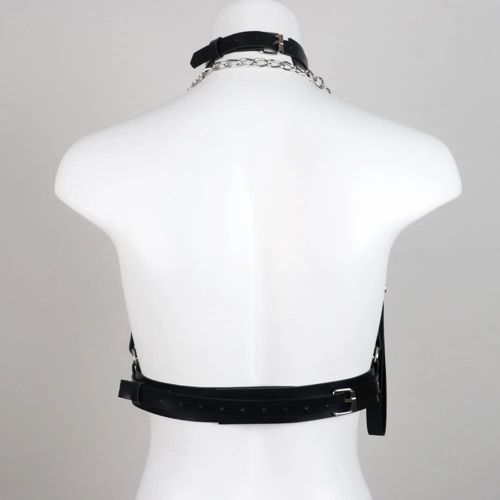 Collier Laisse SM + Soutien-gorge Ouvert – Harnaç Fetish BDSM