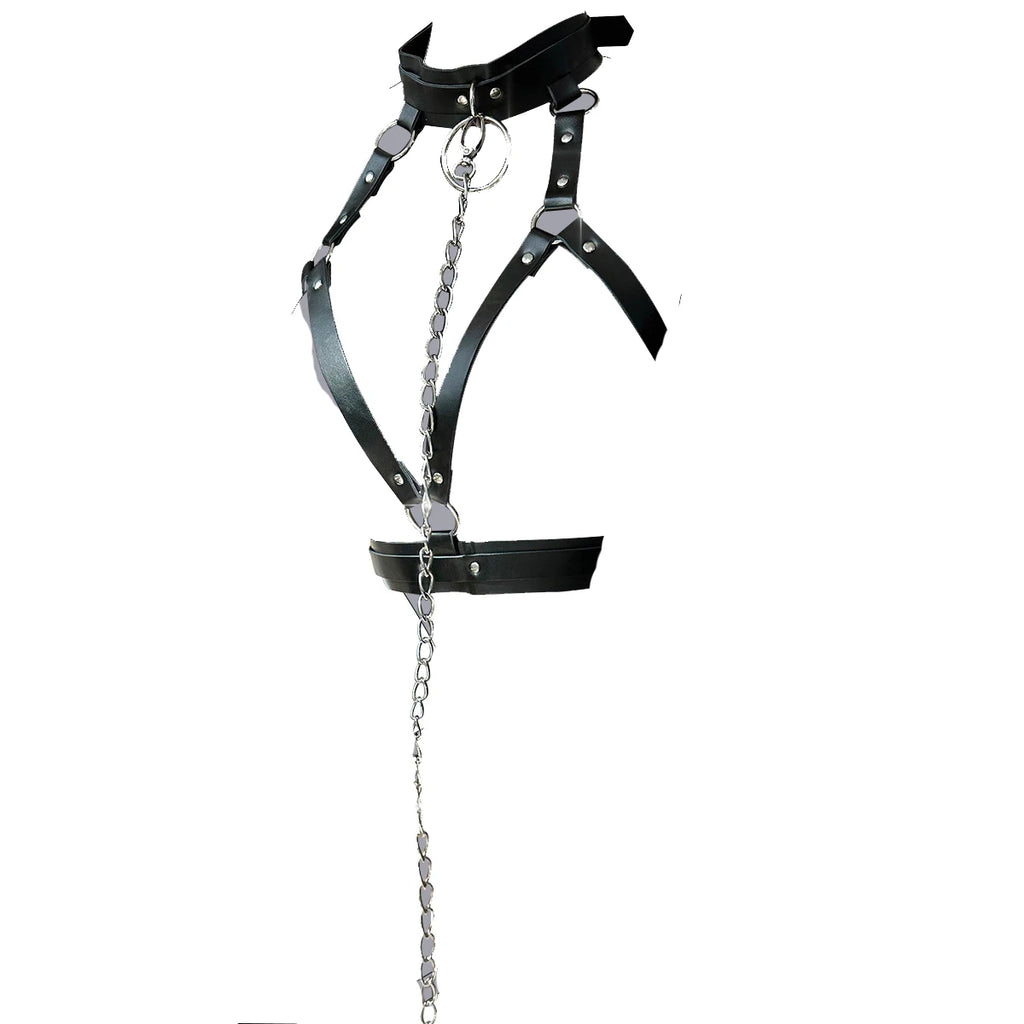 Collier Laisse SM + Soutien-gorge Ouvert – Harnaç Fetish BDSM