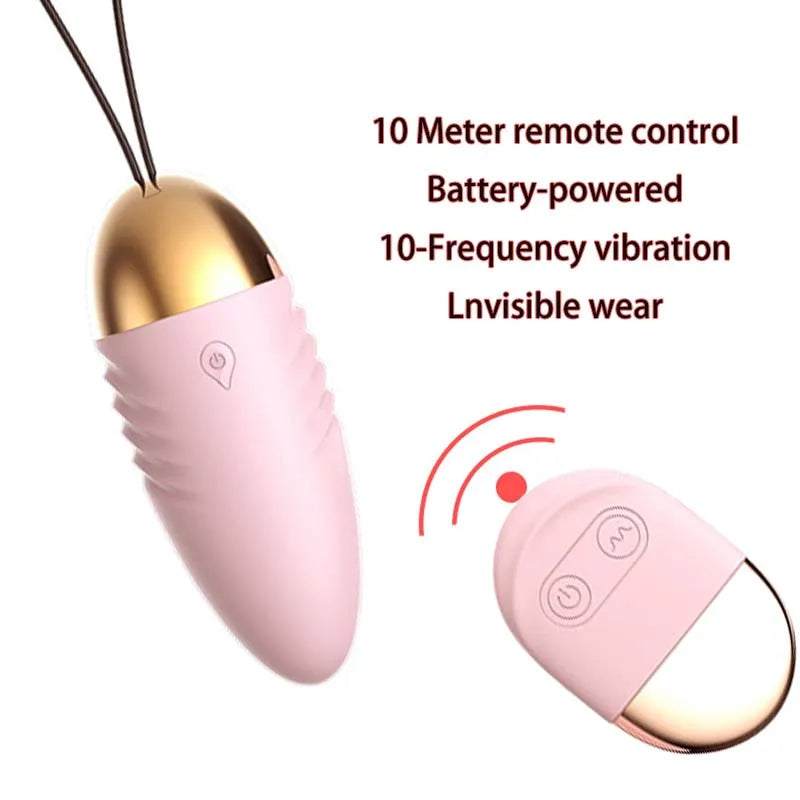 Vibromasseur Télécommandé Sans Fil 10 Vitesses – Stimulateur Clitoris pour Femme