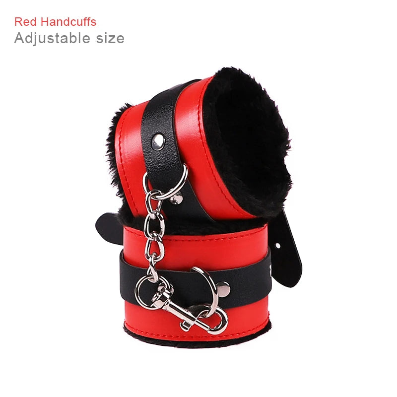 Kit Bondage Cuir & Plumes pour Femmes – Accessoires Érotiques