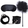 Kit Bondage Cuir & Plumes pour Femmes – Accessoires Érotiques