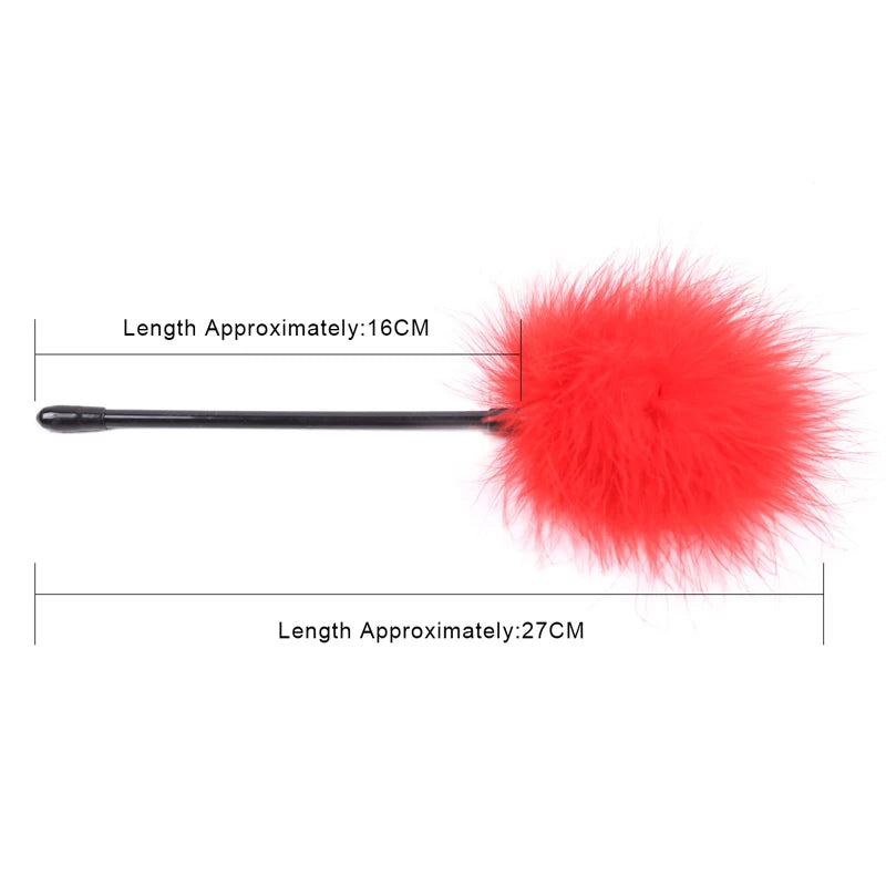 Kit Bondage Cuir & Plumes pour Femmes – Accessoires Érotiques