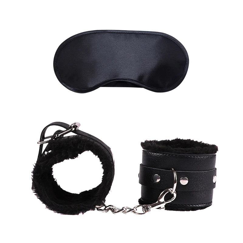Kit Bondage Cuir & Plumes pour Femmes – Accessoires Érotiques
