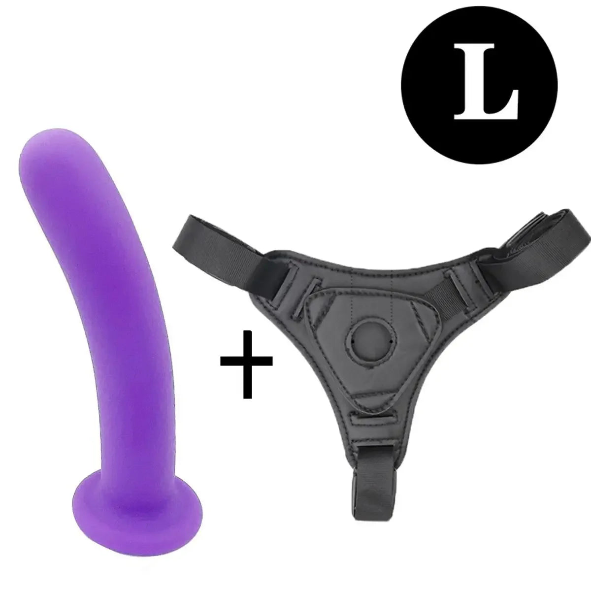 Strapon Harnais avec Gode – Violet & Noir | Jouet Adulte Couple & Lesbien