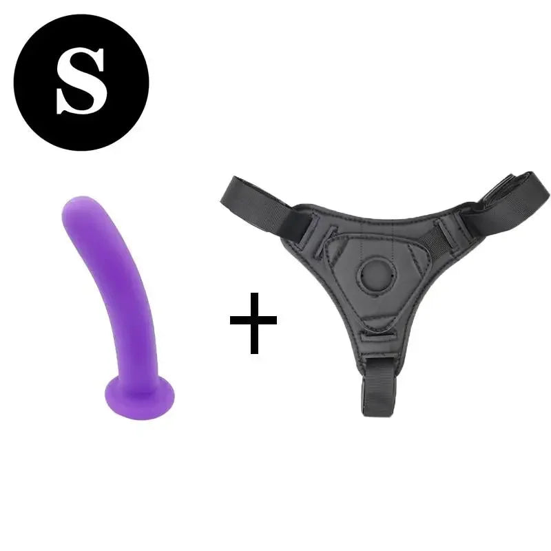 Strapon Harnais avec Gode – Violet & Noir | Jouet Adulte Couple & Lesbien